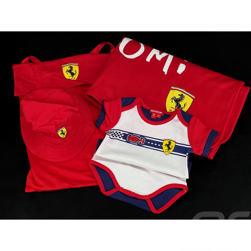 Ferrari Baby Strampler Set F1 Team Leclerc / Hamilton Blanc Rot 42592