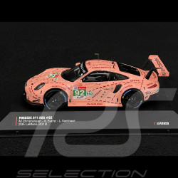 Porsche 911 RSR Type 991 n°92 Vainqueur 24h Le Mans 2018 Cochon Rose 1/43 Ixo Models LE43020