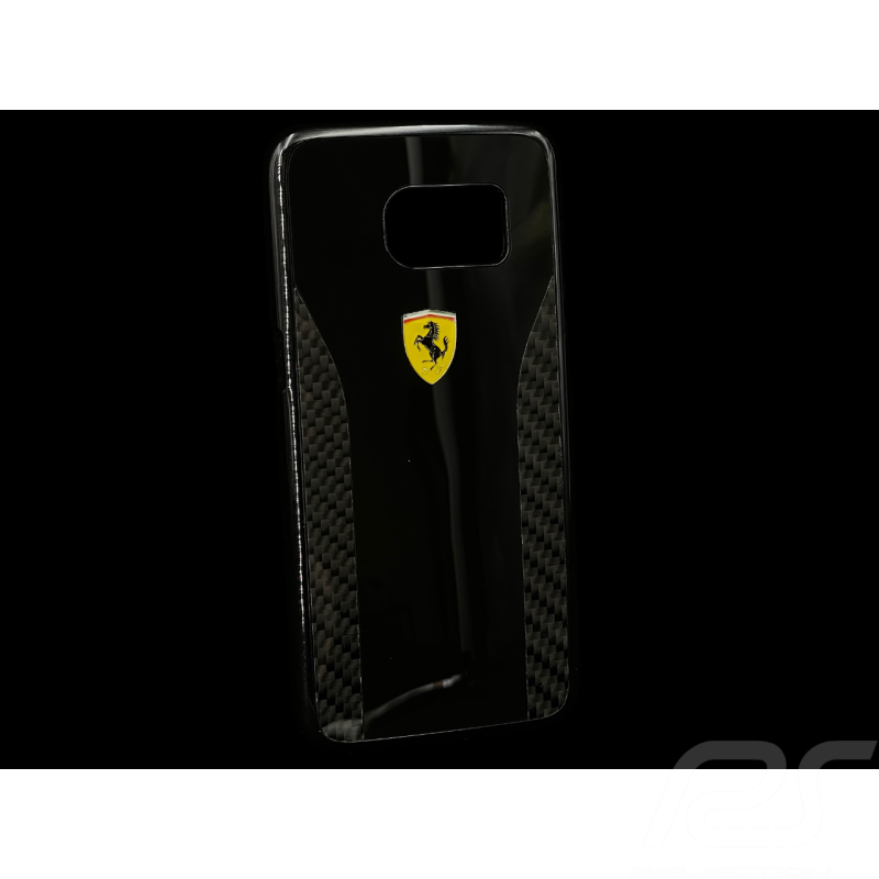 Coque Ferrari Pas Cher Carbone Samsung Galaxy S7 F1 Team Leclerc / Hamilton Noir L6171