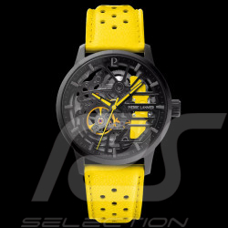 Paddock Automatikuhr Racing Gelb Lederarmband Hergestellt in Frankreich Pierre Lannier 145G849 - damen