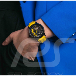 Paddock Automatikuhr Racing Gelb Lederarmband Hergestellt in Frankreich Pierre Lannier 145G849 - damen