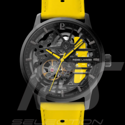 Paddock Automatikuhr Racing Gelb Lederarmband Hergestellt in Frankreich Pierre Lannier 145G849 - damen