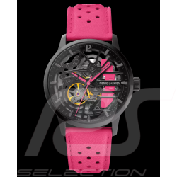 Paddock Automatikuhr Racing Rosa Lederarmband Hergestellt in Frankreich Pierre Lannier 145G895 - damen