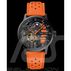 Paddock Automatikuhr Racing Orange Lederarmband Hergestellt in Frankreich Pierre Lannier 145G899 - damen