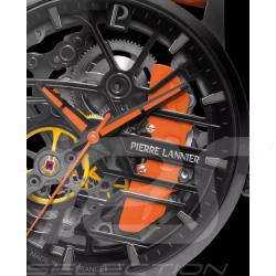 Paddock Automatikuhr Racing Orange Lederarmband Hergestellt in Frankreich Pierre Lannier 145G899 - damen