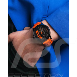 Paddock Automatikuhr Racing Orange Lederarmband Hergestellt in Frankreich Pierre Lannier 145G899 - damen