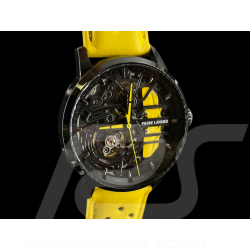 Paddock Automatikuhr Racing Gelb Lederarmband Hergestellt in Frankreich Pierre Lannier 145G849 - damen