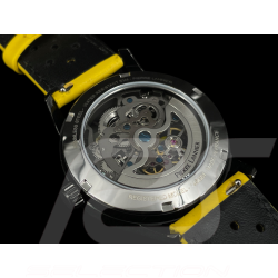 Paddock Automatikuhr Racing Gelb Lederarmband Hergestellt in Frankreich Pierre Lannier 145G849 - damen