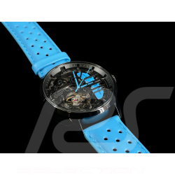 Paddock Automatic Watch Blue Racing Leather bracelet Made in France Pierre Lannier 145G866 - women