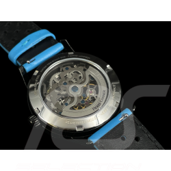 Paddock Automatic Watch Blue Racing Leather bracelet Made in France Pierre Lannier 145G866 - women