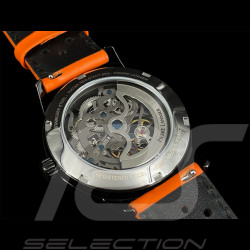 Paddock Automatikuhr Racing Orange Lederarmband Hergestellt in Frankreich Pierre Lannier 145G899 - damen