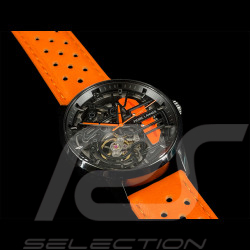Paddock Automatikuhr Racing Orange Lederarmband Hergestellt in Frankreich Pierre Lannier 145G899 - damen