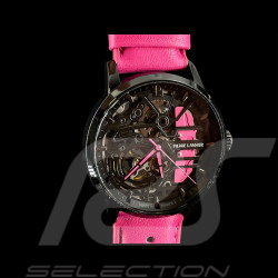 Paddock Automatikuhr Racing Rosa Lederarmband Hergestellt in Frankreich Pierre Lannier 145G895 - damen