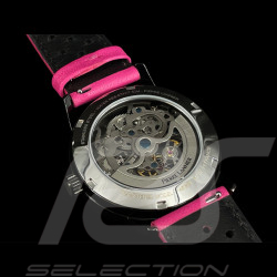 Paddock Automatic Watch Pink Racing Leather bracelet Made in France Pierre Lannier 145G895 - women