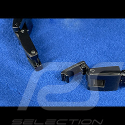 Paddock Armband Schwarz / Rot Stahl und Geflochtenes Leder Pierre Lannier BJ40A5501