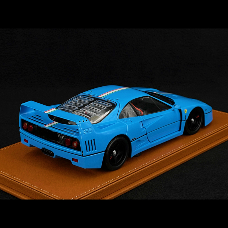 Ferrari F40 1/18 BBR – Azzurro / Jantes Argent – Kyosho – Avec Vitrine – BBRKS013