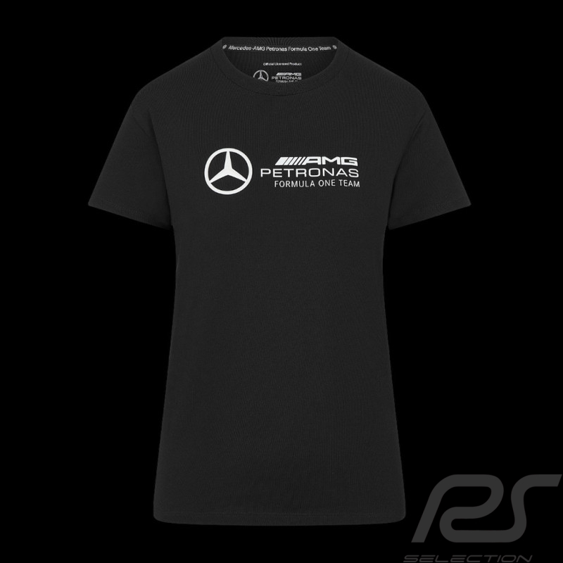 T-shirt Mercedes Pas Cher AMG Petronas F1 Team Hamilton / Russell / Antonelli Noir 701227045-001 - femme