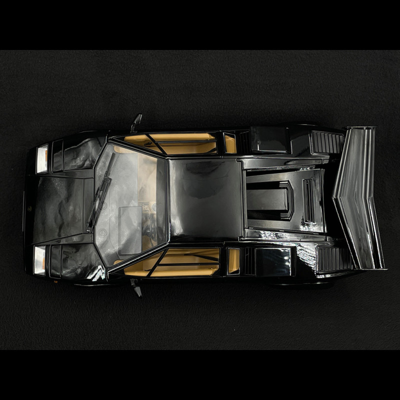 KK SCALE MODELS 1/12 – Lamborghini Countach LP 5000S QV 1985 – Noir – Miniature Métal