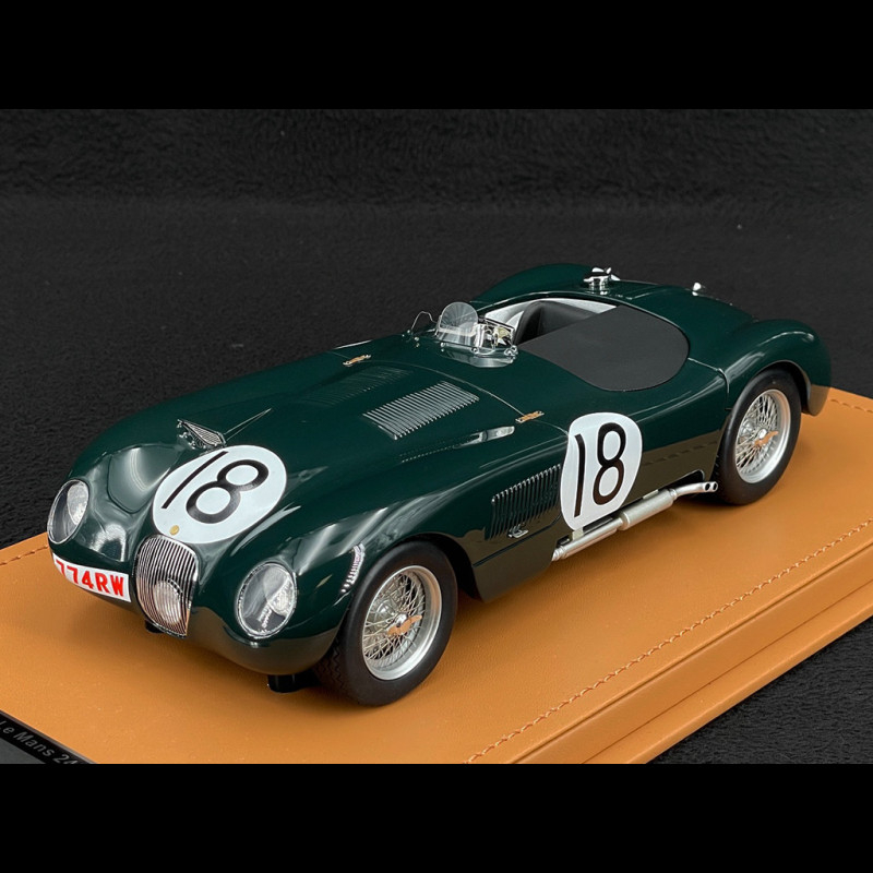 Miniature Jaguar Type C 1953 TECNOMODEL 1/18 - Très Bon état, Boîte Incluse, Occasion