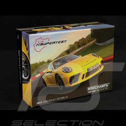 Porsche 911 GT3 Typ 991 2017 Test Nürburgring Racing Gelb 1/43 Minichamps 410066029