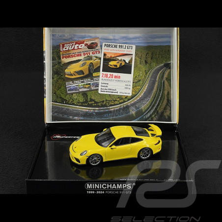 Porsche 911 GT3 Type 991 2017 Test Nürburgring Jaune Racing 1/43 Minichamps 410066029