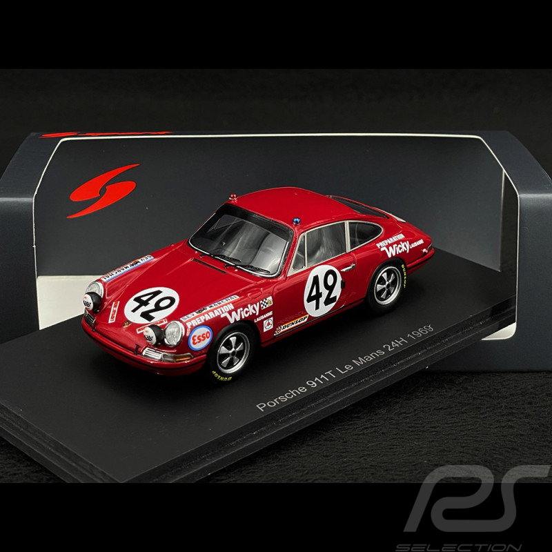 Porsche 911T n° 42 24h Le Mans 1969 1/43 Spark S9751