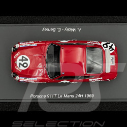 Porsche 911T n° 42 24h Le Mans 1969 1/43 Spark S9751