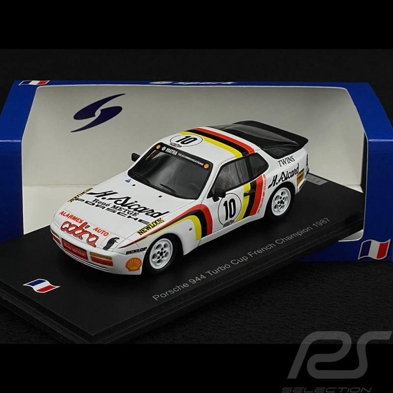 Porsche 944 Turbo Cup n° 10 Champion de France 1987 Metge 1/43 Spark SF311