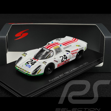 Porsche 907S n° 24 18ème 24h Le Mans 1972 1/43 Spark S9776