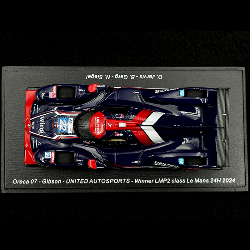 Modèle Réduit 1:43 Spark Oreca 07 Gibson #22 Gagnante LMP2 Le Mans 2024 - Neuf