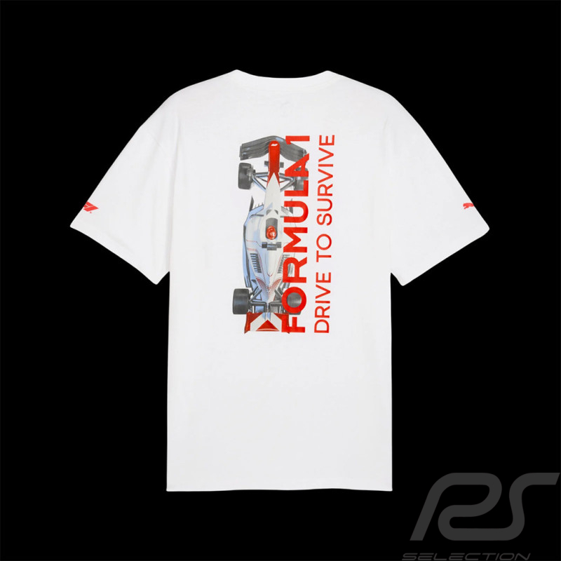 F1 T-Shirt Drive to Survive Puma Weiß 701235387-001 - herren