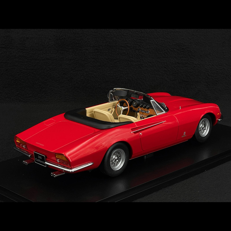 Miniature Ferrari 365 California Spyder 1966 - KK-Scale 1/18 - Rouge - Métal - NEUF