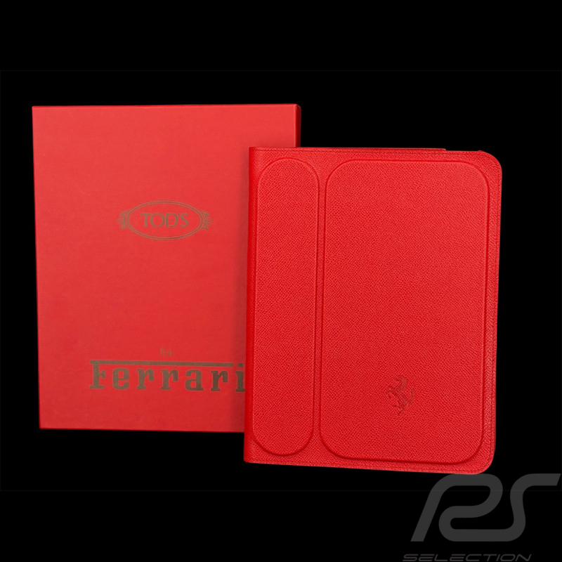 Coque Ferrari Tod's Pas Cher iPhad 2 Cuir F1 Team Leclerc / Hamilton Rouge L1228