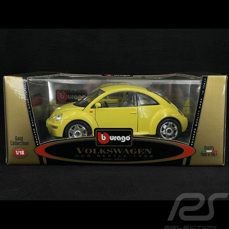 Volkswagen New Beetle 1998 Yellow 1/18 Bburago 3302