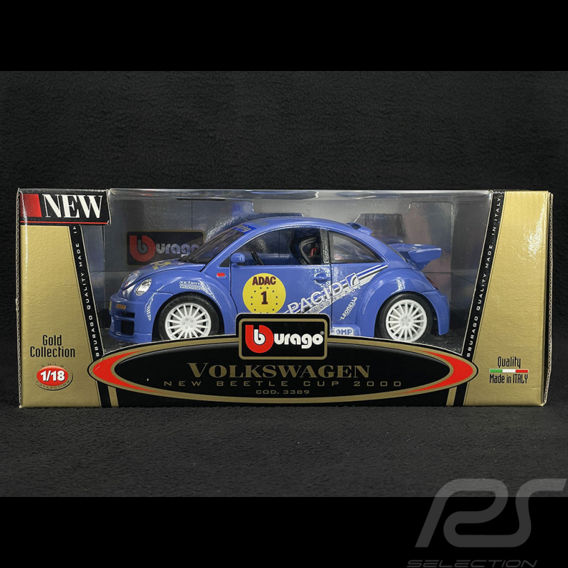 Volkswagen New Beetle Cup n° 1 2000 Blue 1/18 Bburago 3389