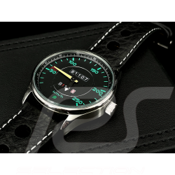 Porsche 911 Automatic Watch 250 km/h speedometer cushion-shaped case / black dial / green numbers