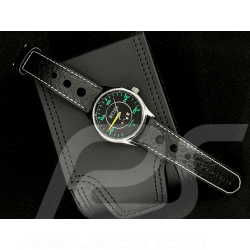 Porsche 911 Automatic Watch 250 km/h speedometer cushion-shaped case / black dial / green numbers