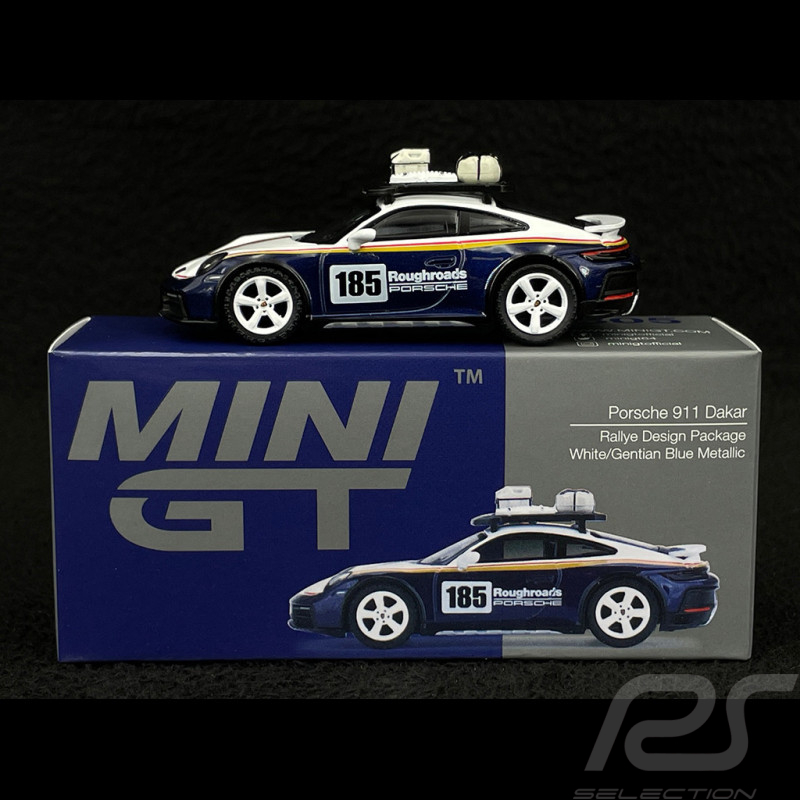 Porsche 911 Dakar Type 922 2023 Roughroads Bleu Gentiane / Blanc 1/64 Mini GT MGT00805-L
