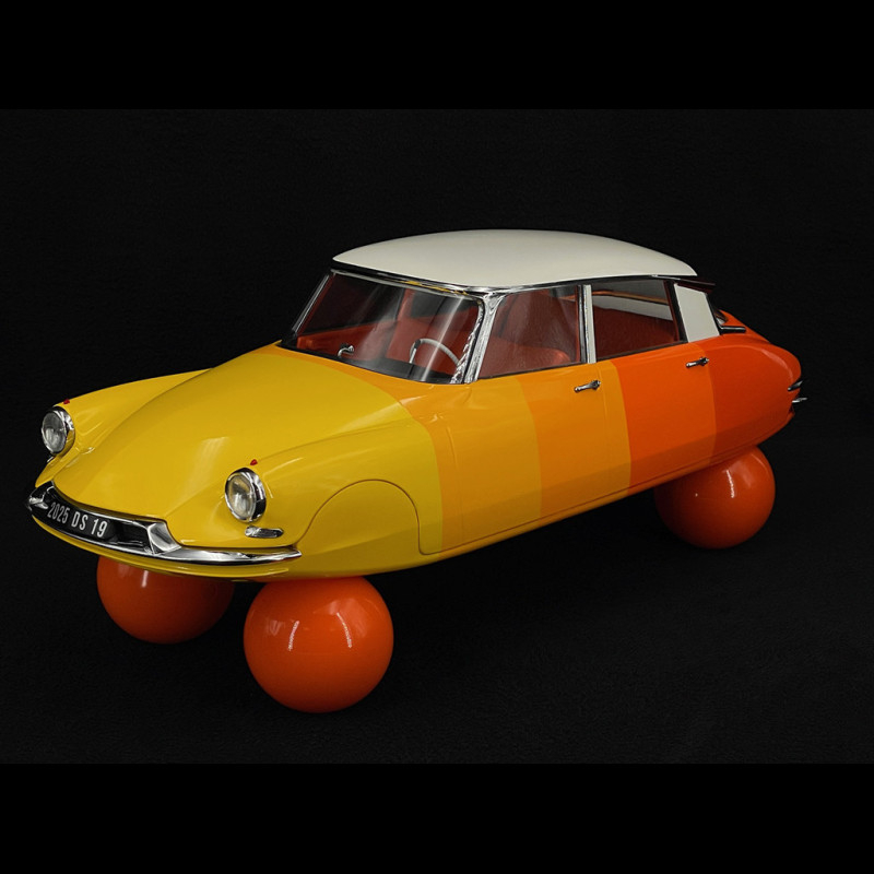 Miniature NOREV 1/12 – Citroën DS 19 1959 Orange – Voiture Moulée Sous Pression (Neuf)