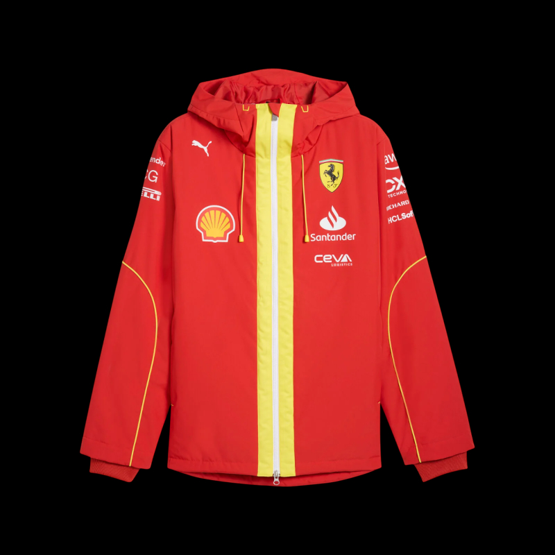 Veste Ferrari F1 Team Leclerc Hamilton Puma Imperméable Rouge  701230152-001 homme