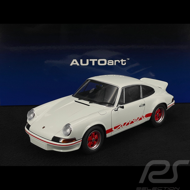 Porsche 911 Carrera RS 2.7 1973 Grand Prix White / Red Stripes 1/18 Autoart 78030