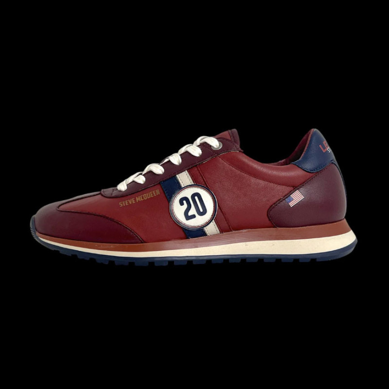 Chaussure Steve McQueen cuir Cool Rouge Foncé - Homme