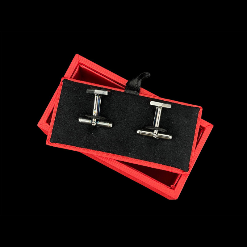 Ferrari Cufflinks Carbon F1 Team Lerclerc / Hamilton Black 4222-45