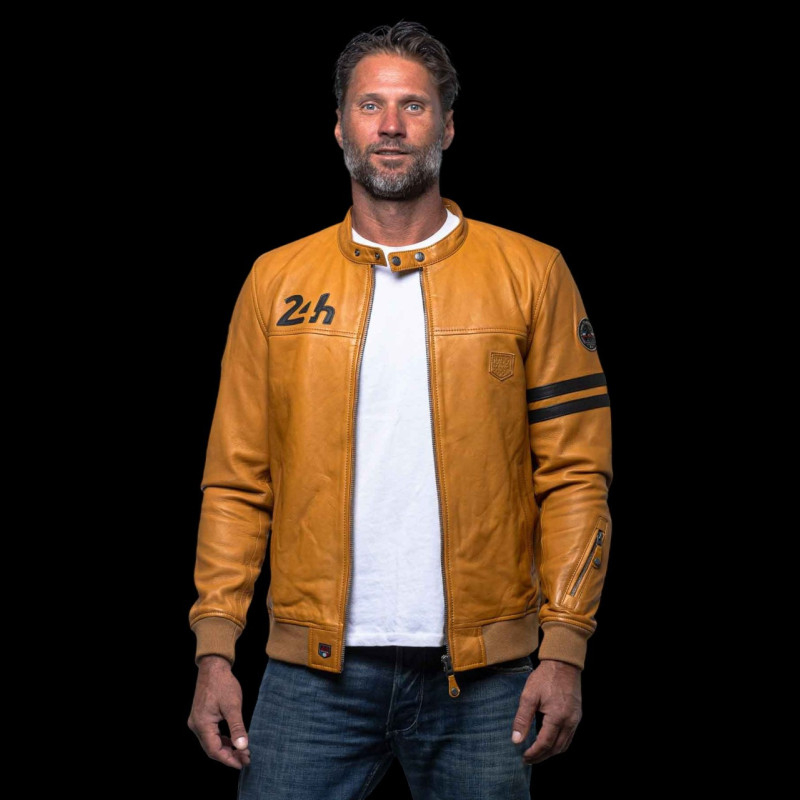 Veste cuir 24h Le Mans Miles Jaune homme 27273-2038
