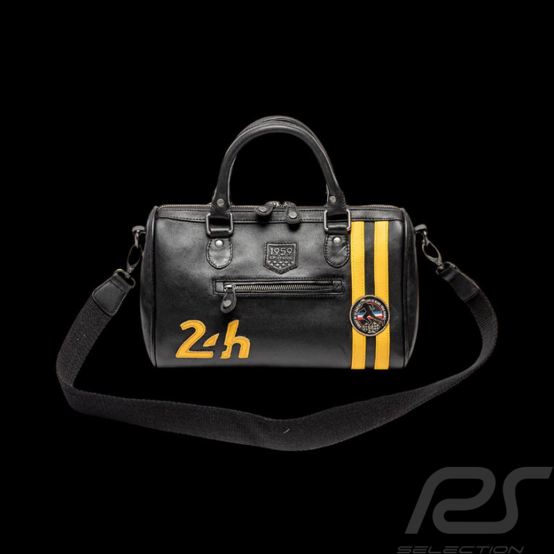 24h Le Mans Handtasche 1959 Courcelles aus Leder Scwharz 27265-2038