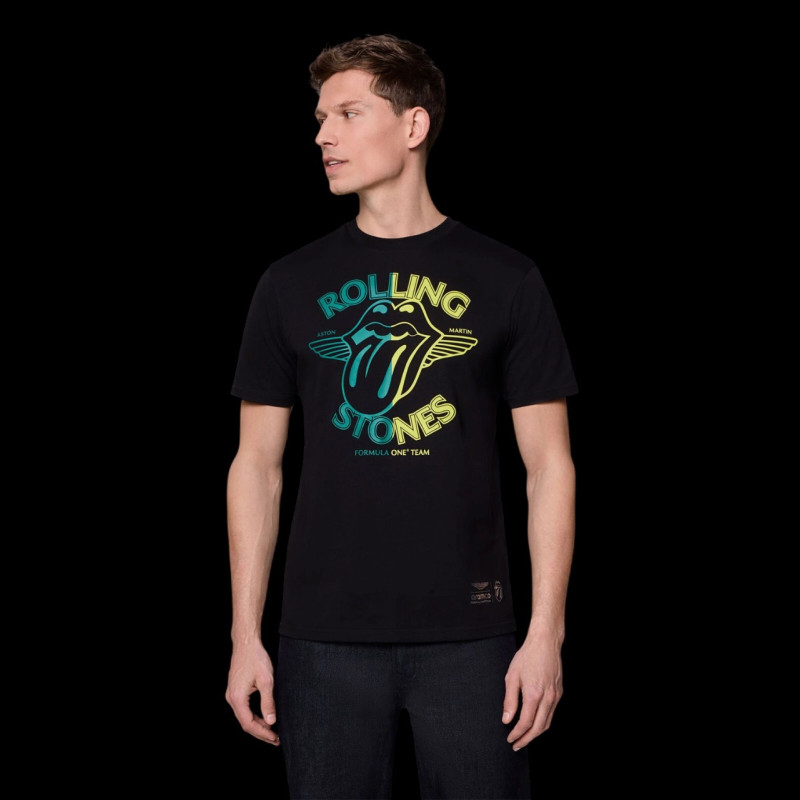 Aston Martin F1 x Rolling Stones Men's T-Shirt Black 701235917001
