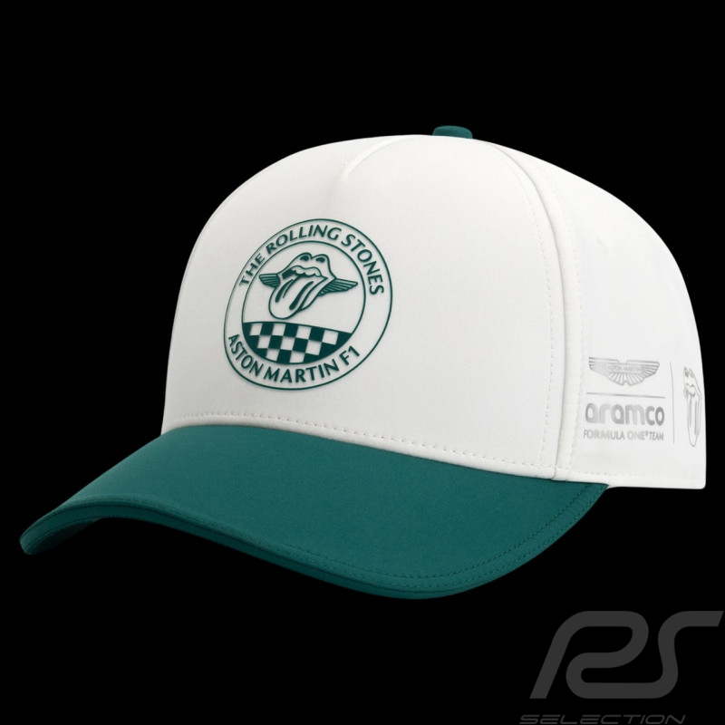 Aston Martin Cap F1 2025 x The Rolling Stones Alonso Weiß/Grün – Artikelnummer 701235917002
