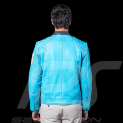 Steve McQueen Liam Nordic Blue Leather Jacket – Racing Style for Men 27671-0611