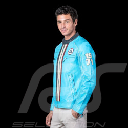 Steve McQueen Lederjacke Liam Blau Nordic Herren – Racing-Stil 1971 27671-0611