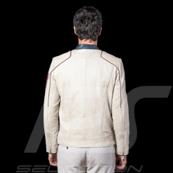 Steve McQueen Liam Ecru Leather Jacket – 1971 Racing Style for Men – Article ID 27671-2574